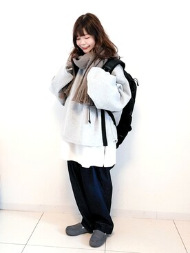 「ゆるカジ」｜「アイテム（福袋/福箱）」を使った、パン粉さん（レディース・151cm）の冬コーディネート