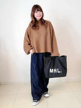 「ゆるカジ」｜「アイテム（福袋/福箱）」を使った、パン粉さん（レディース・151cm）の冬コーディネート