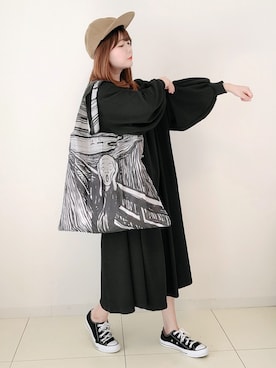 「エコバッグ」｜「アイテム（福袋/福箱）」を使った、パン粉さん（レディース・151cm）の冬コーディネート