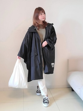「Traditional Weatherwear（トラディショナルウェザーウェア）のMARCHE BAG MINI（トートバッグ）」を使った、パン粉さん（レディース・151cm）の春コーディネート