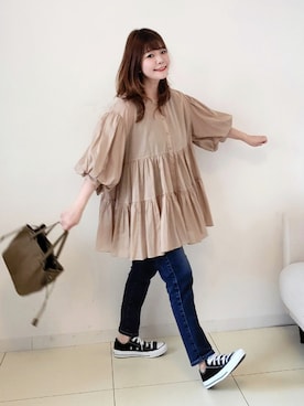 「ancloset」｜パン粉さん（レディース・151cm）の春コーディネート