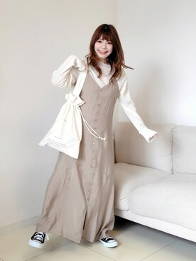 「エコバッグ」｜「アイテム（福袋/福箱）」を使った、パン粉さん（レディース・151cm）の春コーディネート