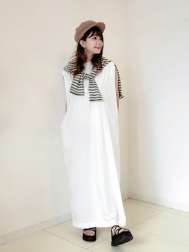 「DHOLIC（ディーホリック）のアイテム（キャスケット）」を使った、パン粉さん（レディース・151cm）の春コーディネート