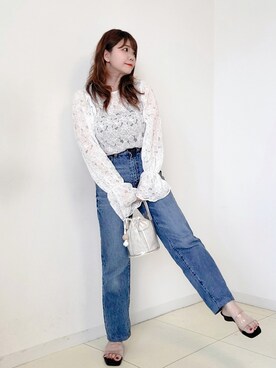 「スクエアトゥ」｜「アイテム（福袋/福箱）」を使った、パン粉さん（レディース・151cm）の春コーディネート