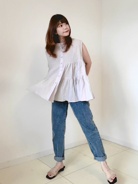 「クリスプ」｜「アイテム（福袋/福箱）」を使った、パン粉さん（レディース・151cm）の夏コーディネート
