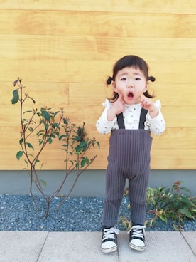 「1歳半」｜「アイテム（オールインワン・サロペット）」を使った、ako...さん（キッズ・80cm）の春コーディネート