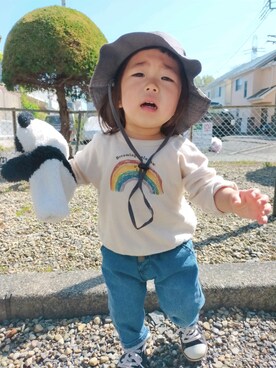 「１歳」｜ako...さん（キッズ・80cm）の春コーディネート