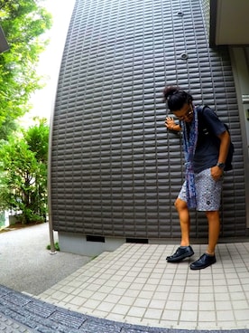 「TCSS（ティーシーエスエス）のアイテム（パンツ）」を使った、おそばさん（メンズ・173cm）の夏コーディネート