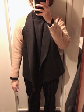 「エトセンス」｜「アイテム（ジャケット/アウター）」を使った、ちょろつんさん（メンズ・176cm）の冬コーディネート