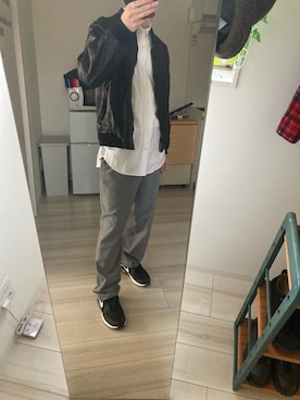 「Ann DEMEULEMEESTER（アンドゥムルメステール）のアイテム（アクセサリー）」を使った、aiaiaidgさん（メンズ・168cm）の冬コーディネート