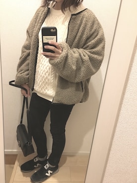 「GGD SELECT（ジージーディー　セレクト）のアイテム」を使った、mauさん（レディース・149cm）の冬コーディネート