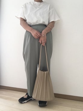 「プリーツバッグ」｜mauさん（レディース・149cm）の秋コーディネート