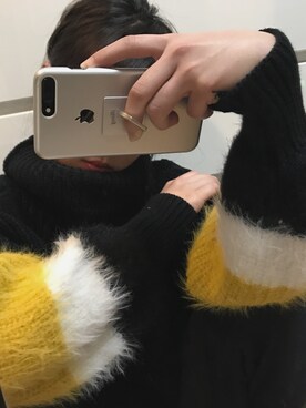 「chicのアイテム（その他トップス、ホワイト系）」を使った、あさん（レディース）の冬コーディネート