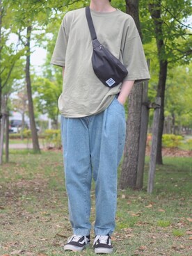 「NICE CLAUP（ナイスクラップ）のアイテム」を使った、ふみやさん（メンズ・168cm）の春コーディネート