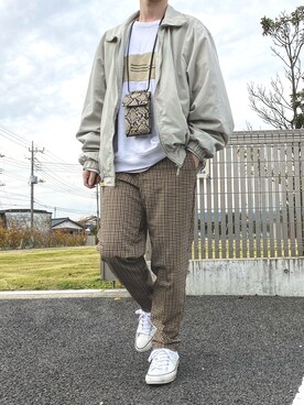 「やっぱりストリートが好き」｜「アイテム（ナイロンジャケット）」を使った、ふみやさん（メンズ・168cm）の秋コーディネート