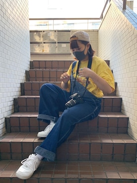 「いいね返し」｜「アイテム（オールインワン・サロペット）」を使った、naoさん（レディース・166cm）の秋コーディネート
