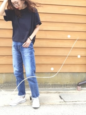 「CONVERSE（コンバース）のCONVERSE NEXTAR 110 OX（スニーカー）」を使った、あんさん（レディース・160cm）の夏コーディネート