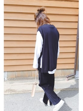 「CONVERSE（コンバース）のCONVERSE NEXTAR 110 OX（スニーカー）」を使った、あんさん（レディース・160cm）の秋コーディネート