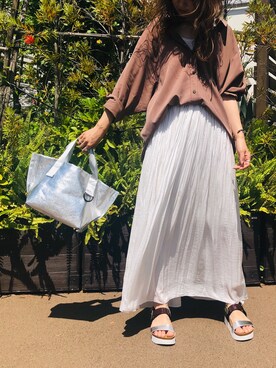 「atneK（アトネック）のアイテム」を使った、chiiiさん（レディース・162cm）の夏コーディネート