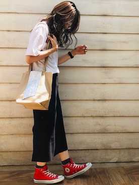 「Scrap Book（スクラップブック）のアイテム」を使った、chiiiさん（レディース・162cm）の夏コーディネート