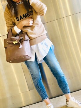 「atneK（アトネック）のアイテム」を使った、chiiiさん（レディース・162cm）の秋コーディネート