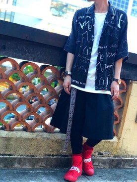 「ETHOSENS（エトセンス）のアイテム（ベルト）」を使った、ゆっきーさん（メンズ・170cm）の春コーディネート
