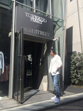 「HIGH STREET（ハイストリート）のアイテム」を使った、HIDAKAさん（メンズ・170cm）の春コーディネート