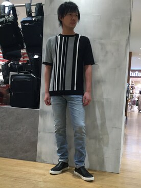 「HIGH STREET（ハイストリート）のアイテム」を使った、HIDAKAさん（メンズ・170cm）の春コーディネート