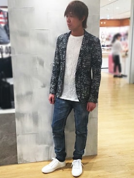 「HIGH STREET（ハイストリート）のアイテム（パンツ）」を使った、HIDAKAさん（メンズ・170cm）の夏コーディネート