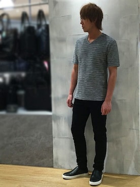 「HIGH STREET（ハイストリート）のアイテム」を使った、HIDAKAさん（メンズ・170cm）の夏コーディネート