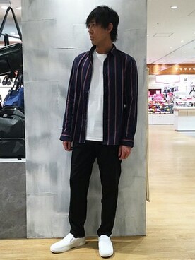 「HIGH STREET（ハイストリート）のアイテム」を使った、HIDAKAさん（メンズ・170cm）の夏コーディネート