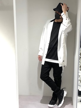 「TORNADO MART（トルネードマート）のアイテム（帽子）」を使った、HIDAKAさん（メンズ・170cm）の春コーディネート