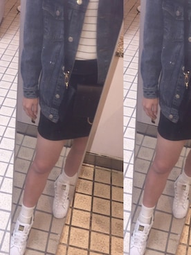 「GRL（グレイル）のアイテム（デニムジャケット）」を使った、琉奈 💔さん（レディース・160cm）の春コーディネート