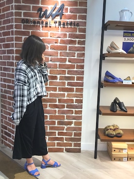 「クロスサンダル」｜WAORientalTRaffic高松店さん（レディース・150cm）の春コーディネート