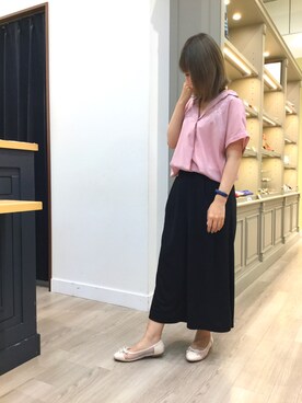 「黒パンツ」｜WAORientalTRaffic高松店さん（レディース・150cm）の春コーディネート