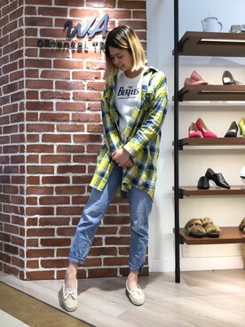 「オリエンタルトラフィック」｜「アイテム（スリッポン）」を使った、WAORientalTRaffic高松店さん（レディース・171cm）の春コーディネート