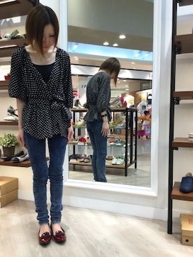 「レトロ」｜「アイテム（レインシューズ）」を使った、WAORientalTRaffic高松店さん（レディース・159cm）の春コーディネート
