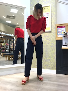 「コルクヒール」｜WAORientalTRaffic高松店さん（レディース・171cm）の春コーディネート