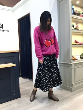 「WA ORiental TRaffic（ダブルエーオリエンタルトラフィック）のアイテム（ブーツ）」を使った、WAORientalTRaffic高松店さん（レディース・171cm）の秋コーディネート