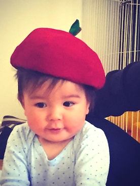 「アイテム（ハンチング/ベレー帽、レッド系）」を使った、十四鳩子さん（レディース・163cm）の夏コーディネート