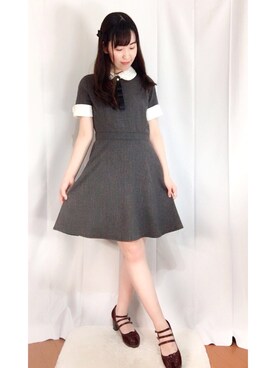 「axes femme POETIQUE（アクシーズファムポエティック）のアイテム（ワンピース/ドレス）」を使った、Eiri♥︎*さん（レディース・162cm）の秋コーディネート