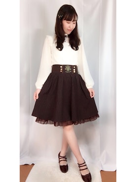 「axes femme（アクシーズファム）のアイテム（ヘアアクセサリー）」を使った、Eiri♥︎*さん（レディース・162cm）の秋コーディネート