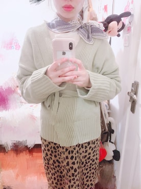 「Chico（チコ）のアイテム（ブルゾン、その他）」を使った、momokoさん（レディース・164cm）の春コーディネート