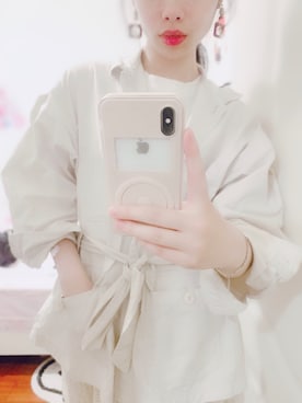 「Chico（チコ）のアイテム（ジャケット/アウター、シルバー系）」を使った、momokoさん（レディース・164cm）の春コーディネート