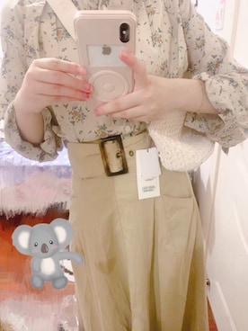 「mystic（ミスティック）のアイテム（スカート、ベージュ系）」を使った、momokoさん（レディース・164cm）の夏コーディネート