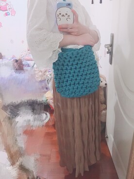 「Mila Owen（ミラオーウェン）のアイテム（ショルダーバッグ、その他）」を使った、momokoさん（レディース・164cm）の夏コーディネート