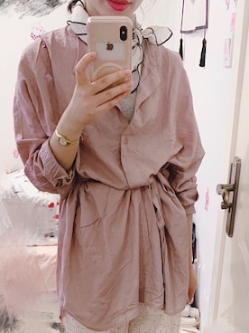 「poudoudou（プードゥドゥ）のアイテム」を使った、momokoさん（レディース・164cm）の秋コーディネート