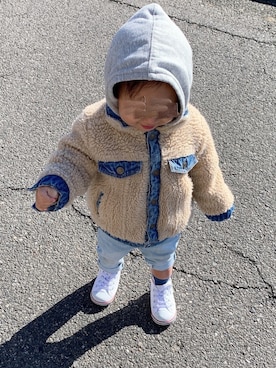 「ZARA KIDSのアイテム（その他アウター）」を使った、ʜ👦🏻さん（キッズ・90cm）の春コーディネート