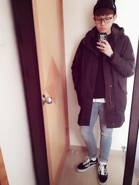 「SPAO（スパオ）のアイテム（ピーコート）」を使った、Ruel1_1さん（メンズ・168cm）の冬コーディネート