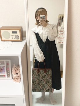「アイテム（カチューシャ）」を使った、👶🏻さん（レディース・153cm・20代）の秋コーディネート